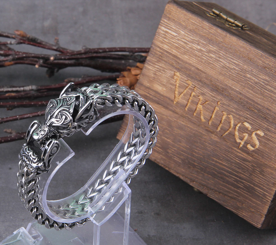 JORMUNGANDR SCALE BRACELET - STAINLESS STEEL - Forged in Valhalla