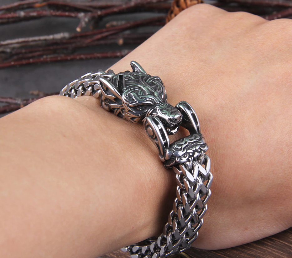 JORMUNGANDR SCALE BRACELET - STAINLESS STEEL - Forged in Valhalla