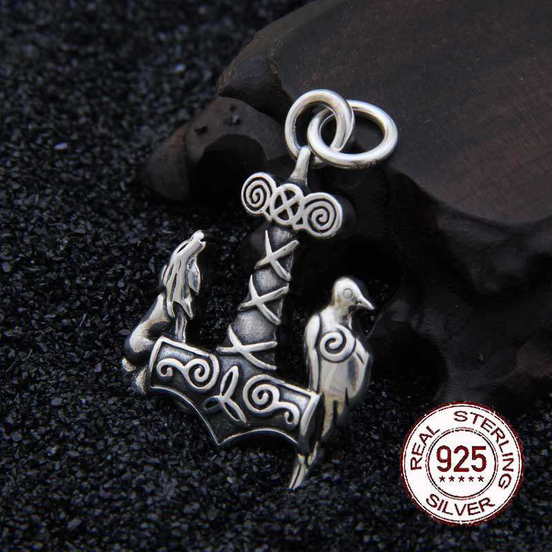 THE WOLF & THE RAVEN - STERLING SILVER