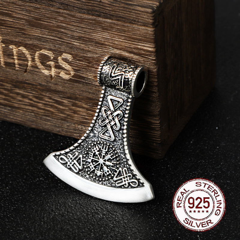 VEGVISIR AXE OF AWE - STERLING SILVER