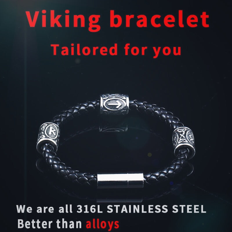 VIKING CHARM BRACELET - STAINLESS STEEL