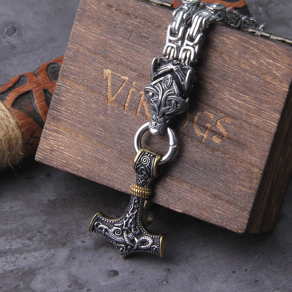 VEGSVIR HAMMER AMULET- STAINLESS STEEL