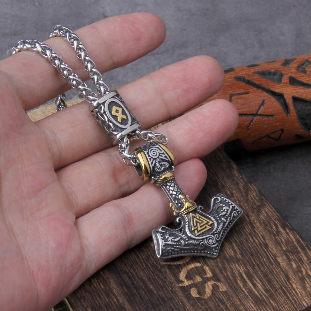 MJOLNIR OF AWE NECKLACE- STAINLESS STEEL