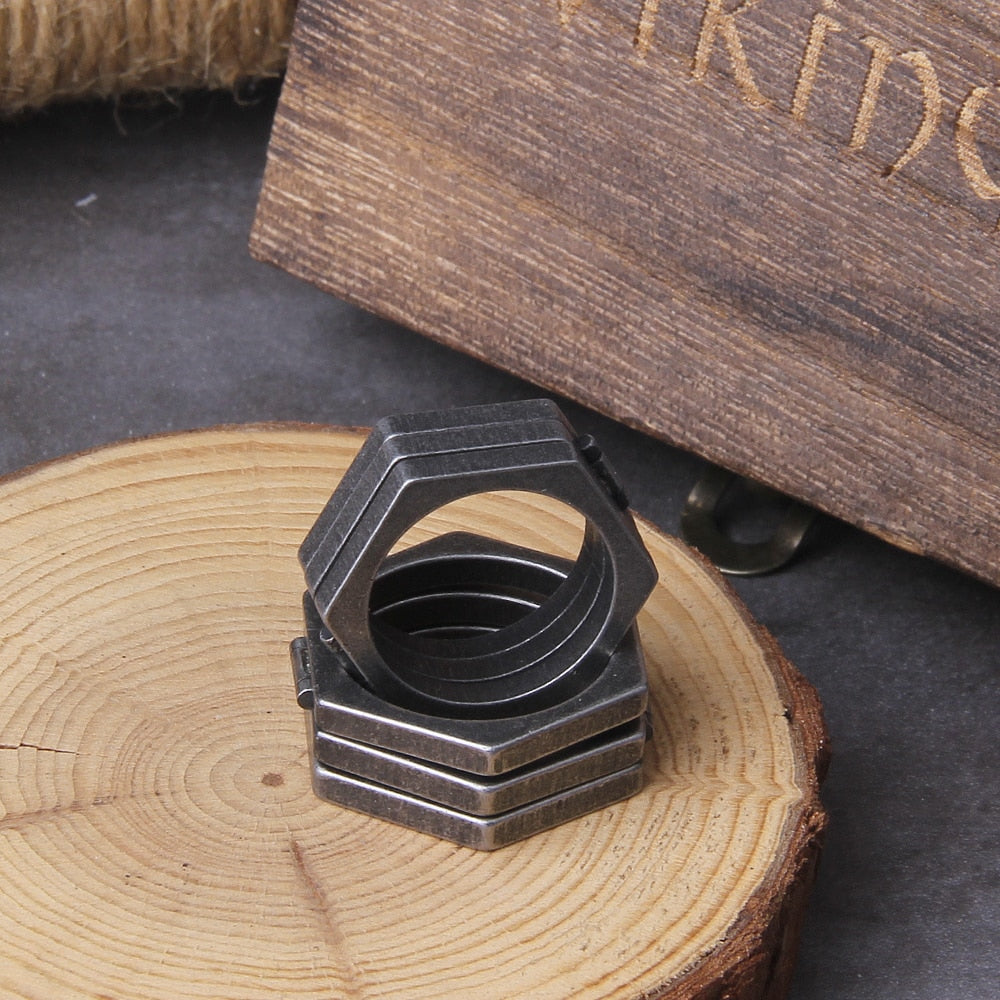 HEXAGON RINGLETS - STAINLESS STEEL