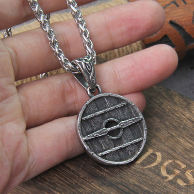 NORSE SHIELD PENDANT - STAINLESS STEEL