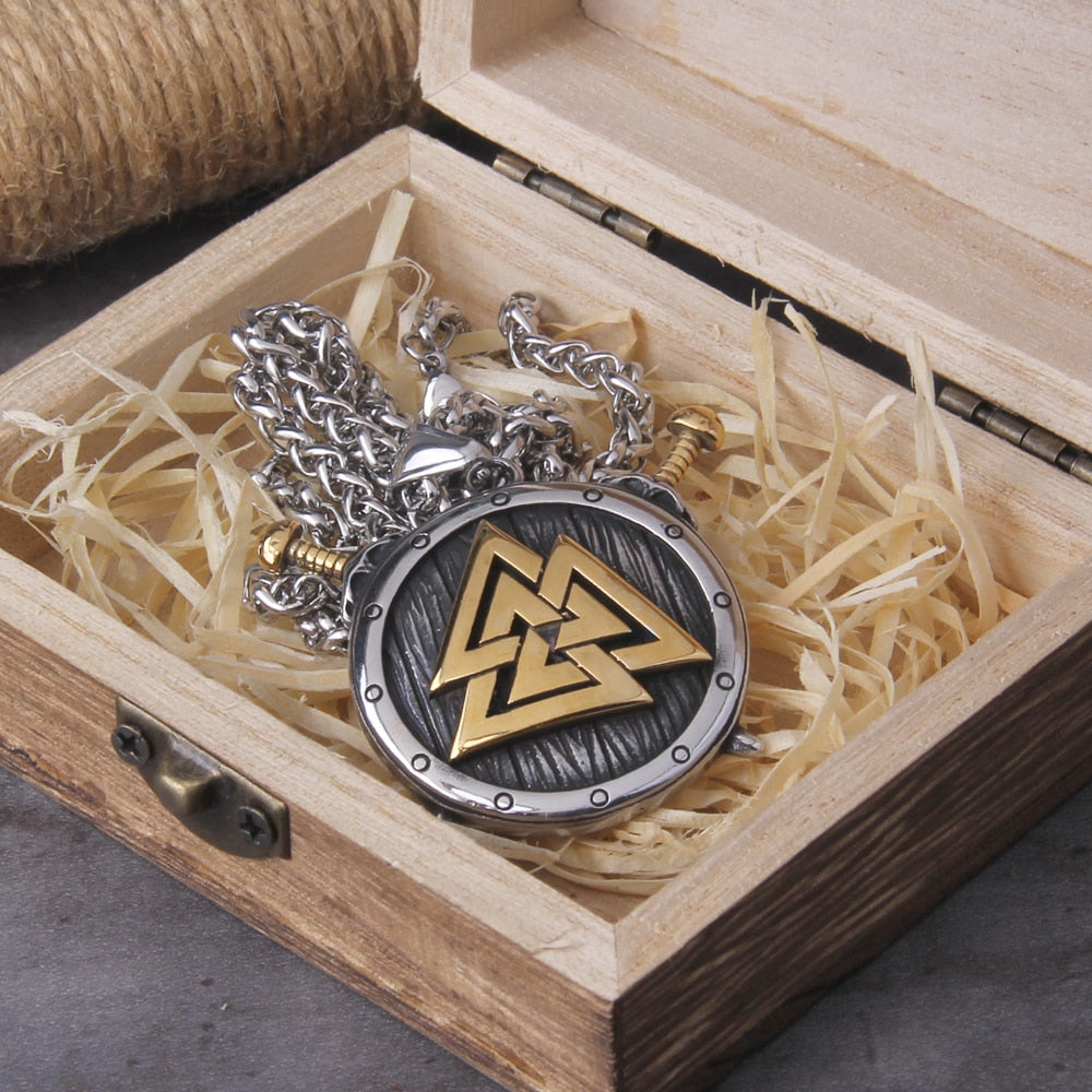 VALKNUT BUCKLER PENDANT - STAINLESS STEEL