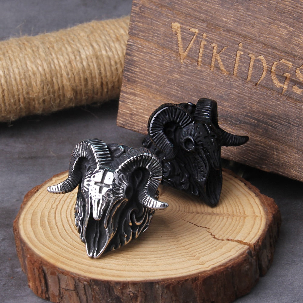 DEMON SPANGANHELM RING - STAINLESS STEEL