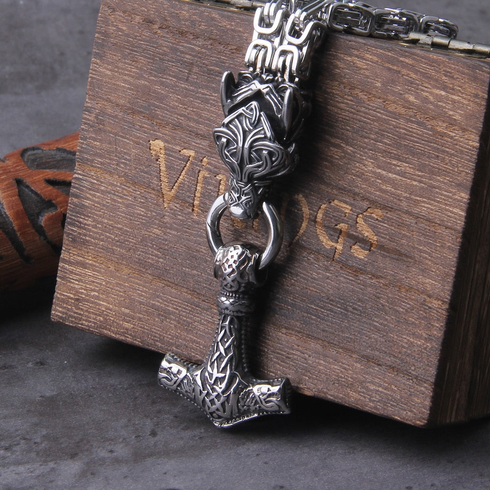 VEGSVIR HAMMER AMULET- STAINLESS STEEL