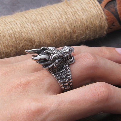 DRAGON SPIRE RING - STAINLESS STEEL