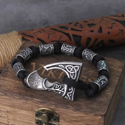 VIKING SCALPED BEADS- STAINLESS STEEL