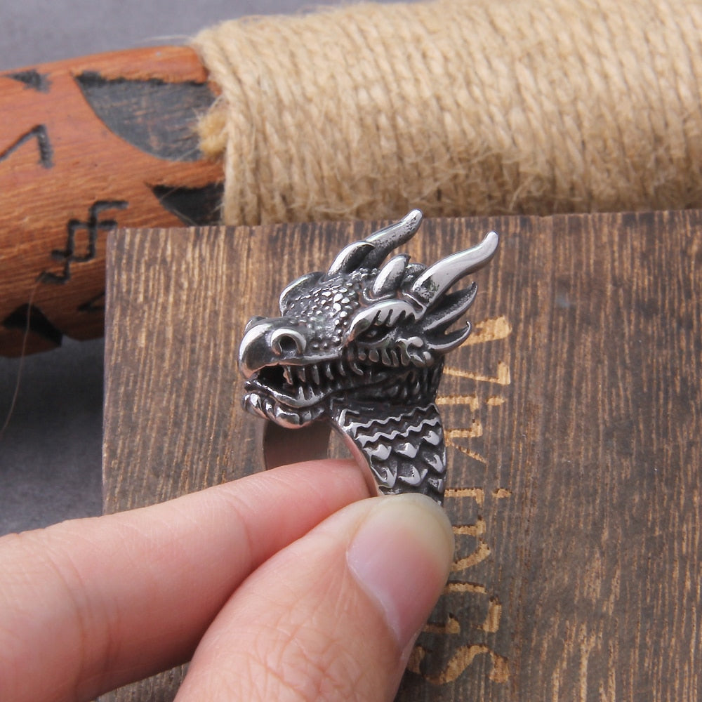 DRAGON SPIRE RING - STAINLESS STEEL
