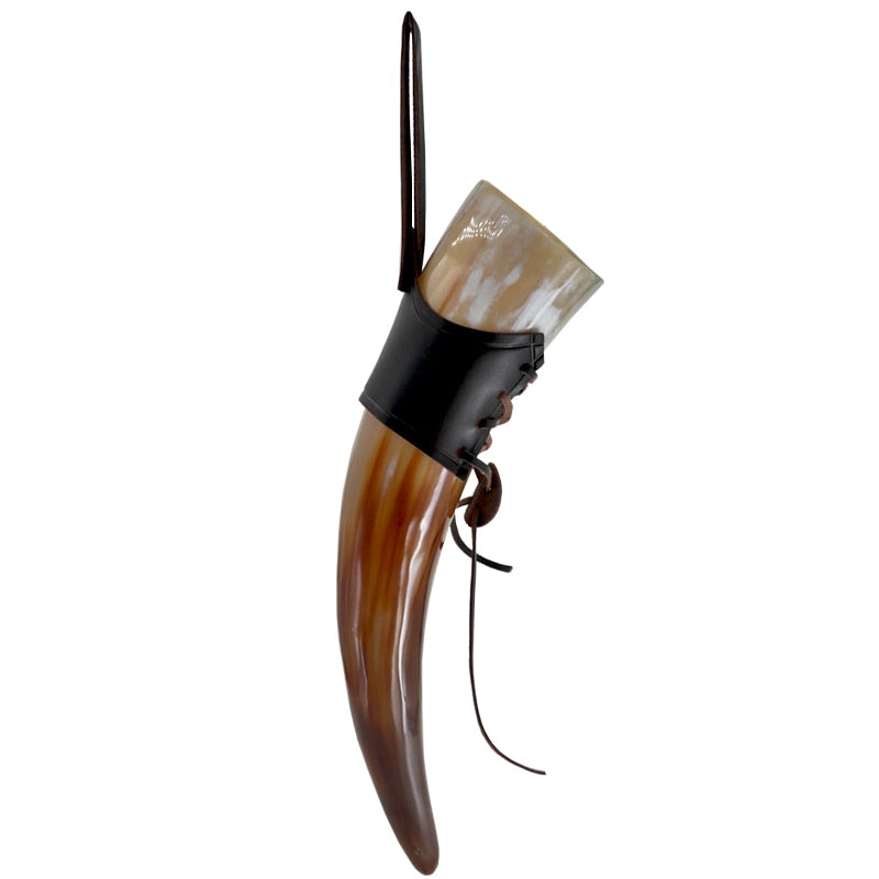 MUG HORN WITH CASE - BUFFALO HORN