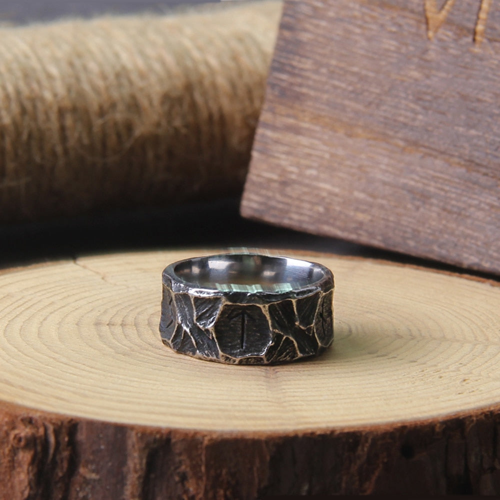 OLD RUNE RING - STAINLESS STEEL