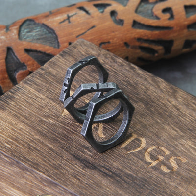NORSE RUNIC RINGS - STAINLESS STEEL