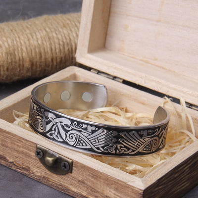 RAVEN BANGLE - STAINLESS STEEL