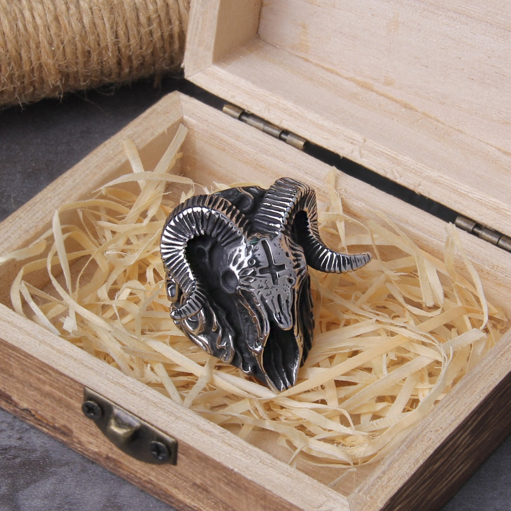 DEMON SPANGANHELM RING - STAINLESS STEEL