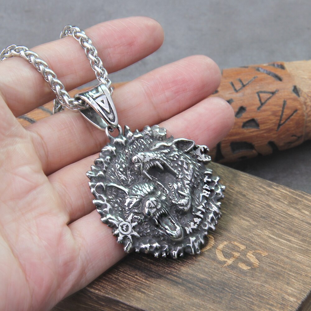 FAFNIR MEDALLION - STAINLESS STEEL