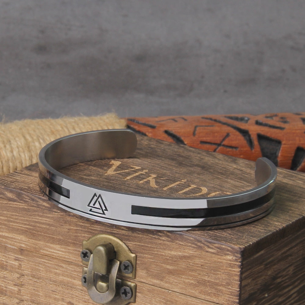 VALKNUT TRINITY BANGLE - STAINLESS STEEL