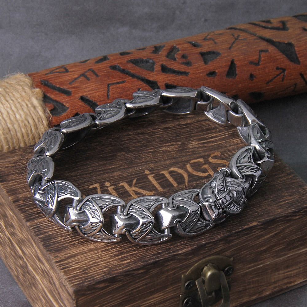 OUROBOROS SCALED CHAIN - STAINLESS STEEL