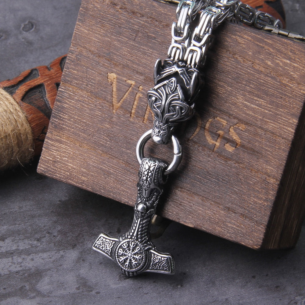 VEGSVIR HAMMER AMULET- STAINLESS STEEL