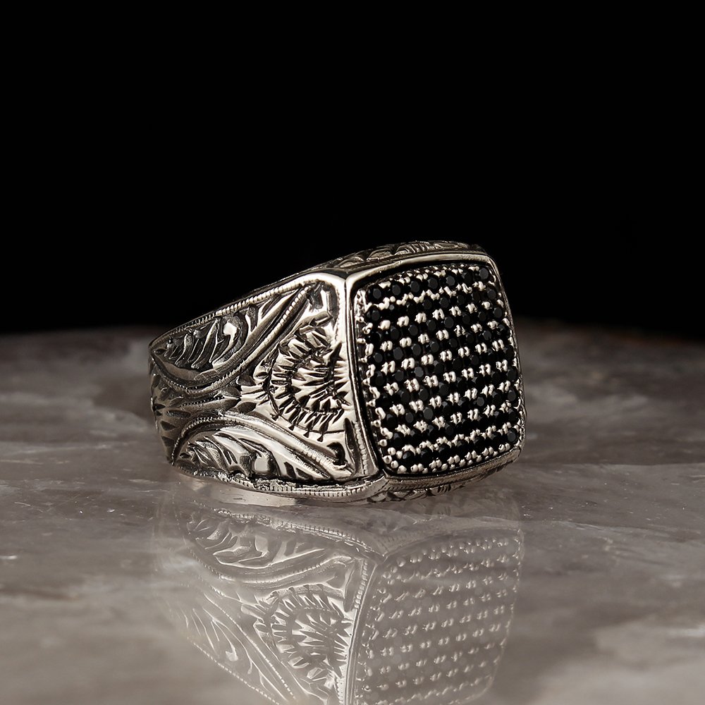 MATTED RING - STERLING SILVER