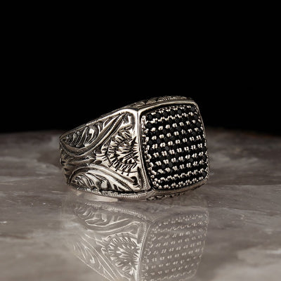 MATTED RING - STERLING SILVER