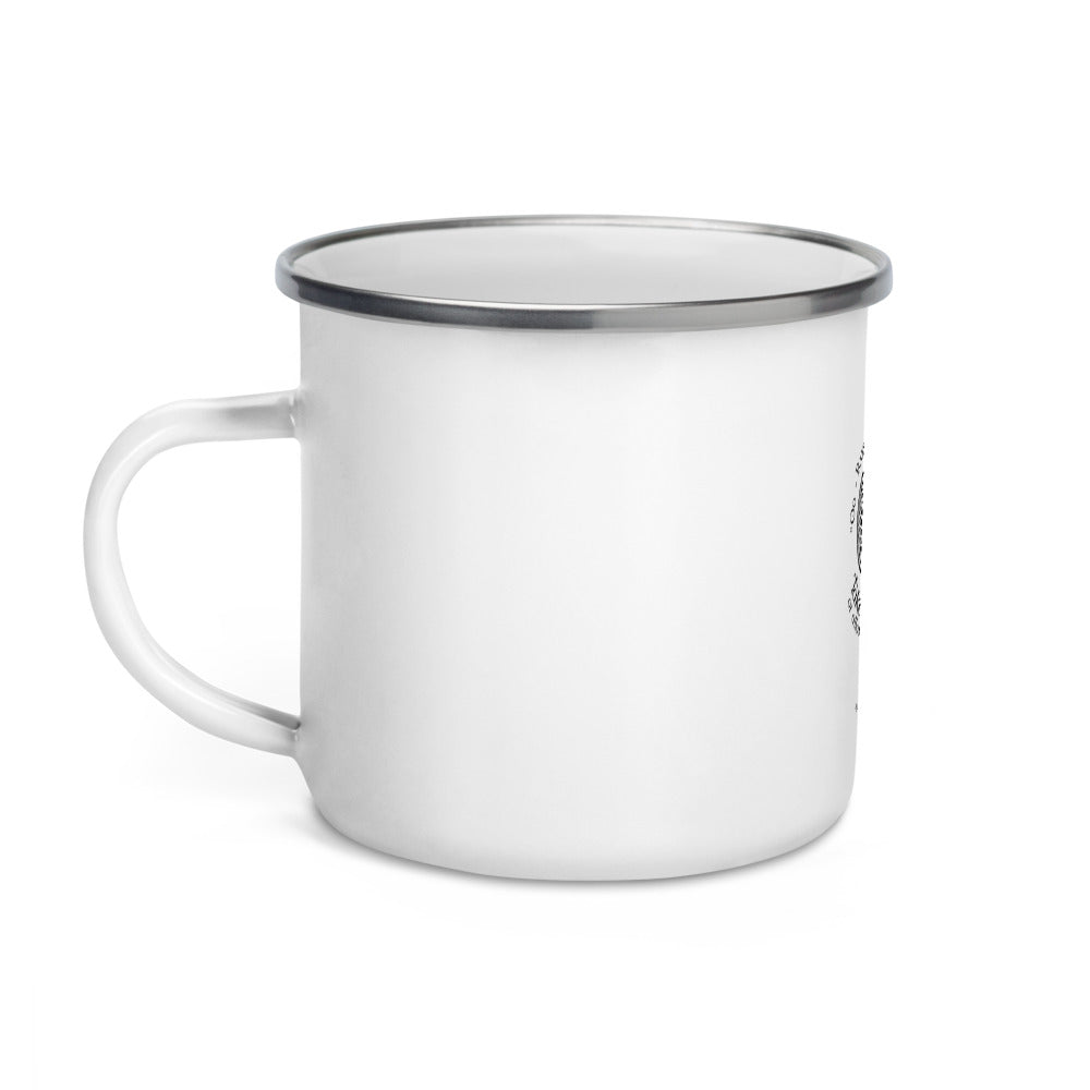 ENAMEL MUG VIKING STRENGTH RUNE- GRAB LIFE BY THE HORNS