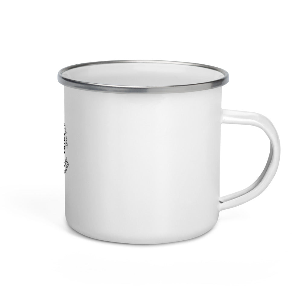 ENAMEL MUG VIKING STRENGTH RUNE- GRAB LIFE BY THE HORNS