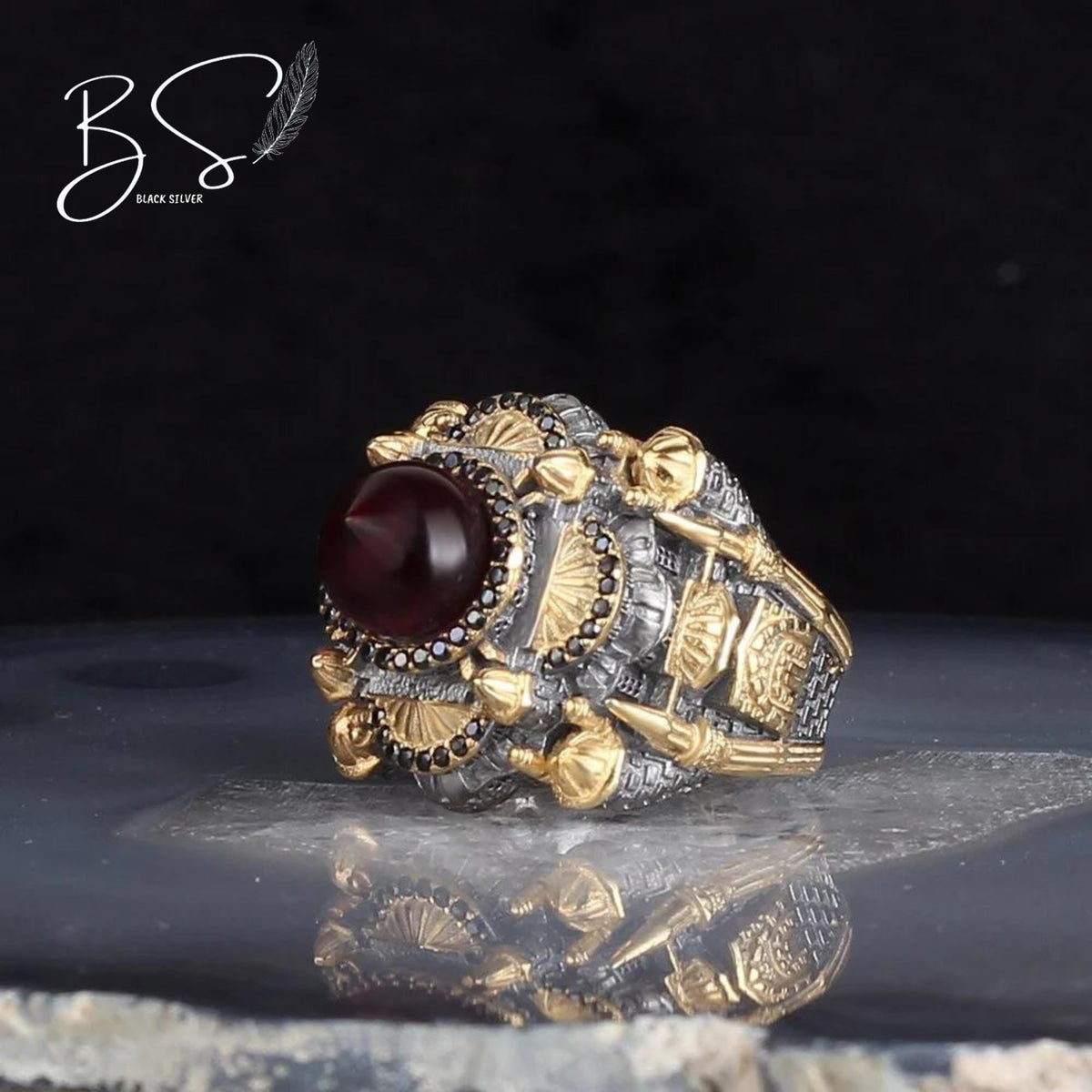 TIER RING - GOLD PLATED STERLING SILVER