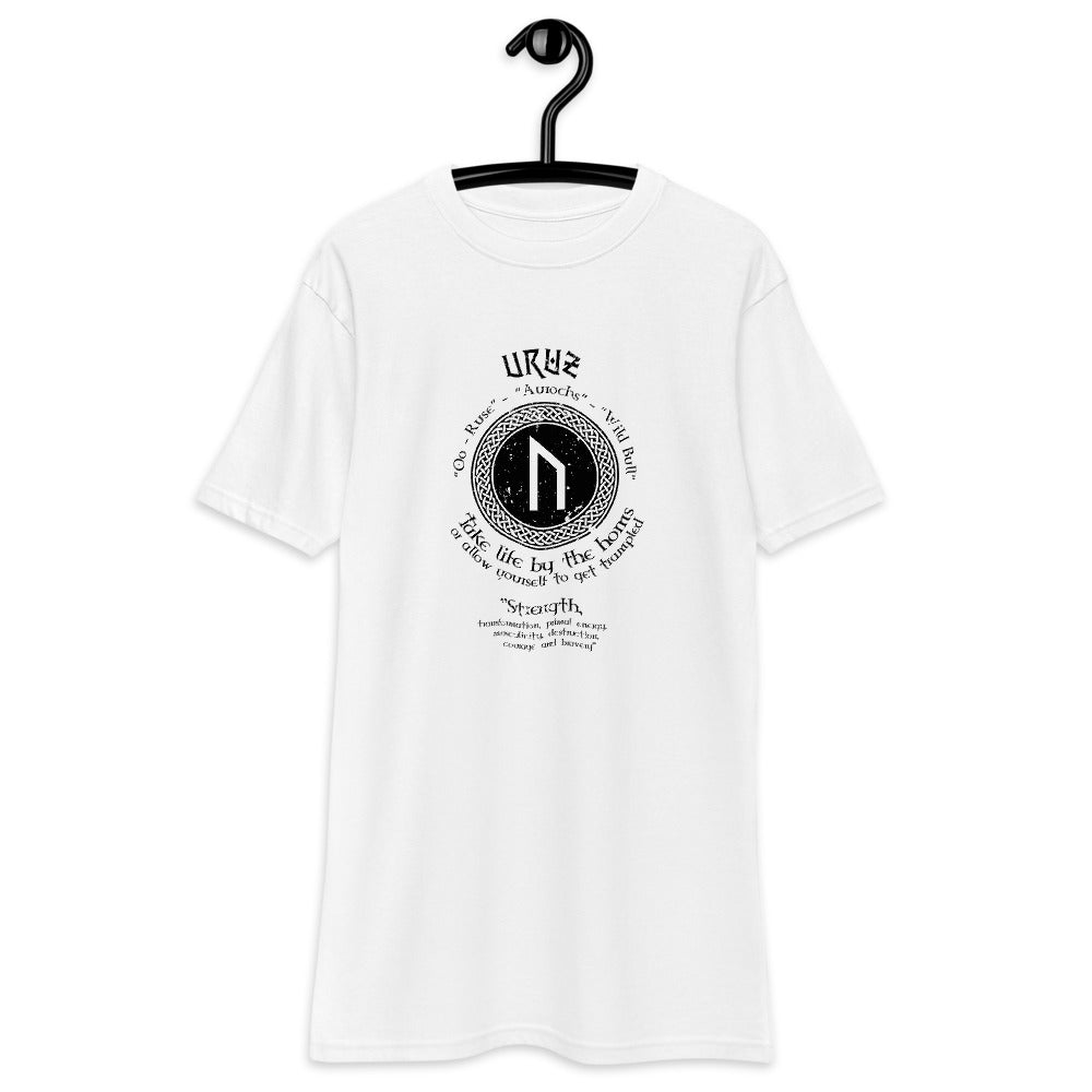 HEAVY WEIGHT TEE VIKING STRENGTH RUNE- GRAB LIFE BY THE HORNS