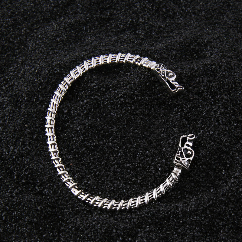 DRAGON SWIRL BANGLE- STERLING SILVER