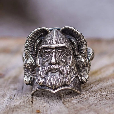 THORS GOATS- Tanngrisnir & Tanngnjóstr RING- STAINLESS STEEL - Forged in Valhalla