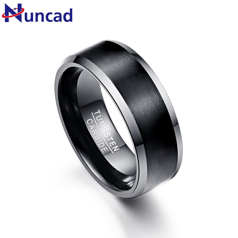 SLAIN RING- BLACK BRUSHED TUNGSTEN