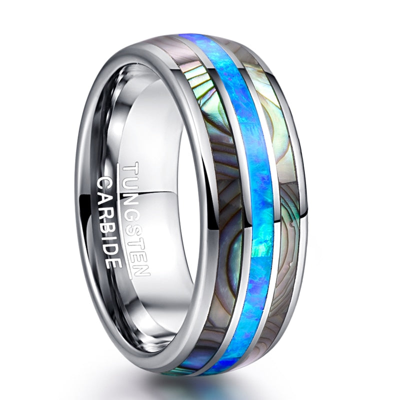 RUNNEL RING- OPAL TUNGSTEN