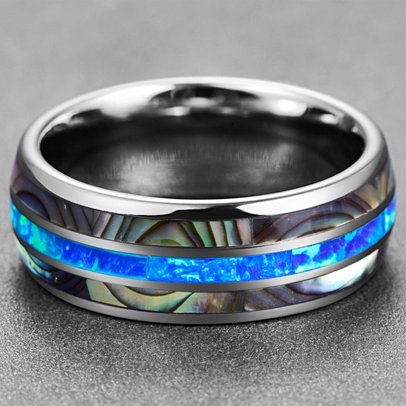 RUNNEL RING- OPAL TUNGSTEN