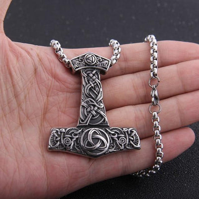 GOLDEN KNOT THOR'S HAMMER - STAINLESS STEEL - Forged in Valhalla