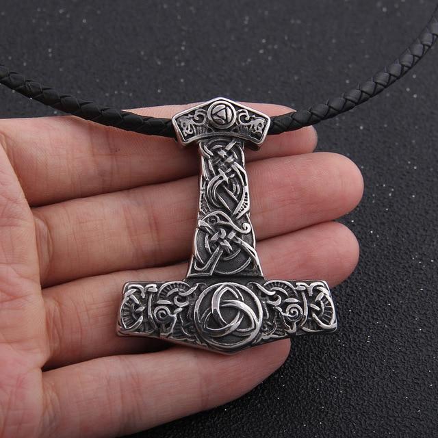 GOLDEN KNOT THOR'S HAMMER - STAINLESS STEEL - Forged in Valhalla