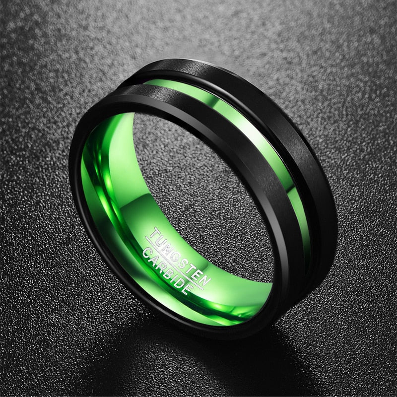 GREEN MAN RING- TUNGSTEN