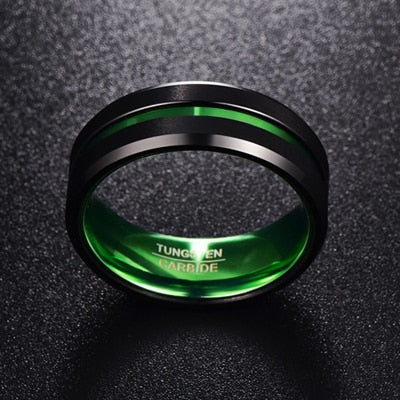 GREEN MAN RING- TUNGSTEN