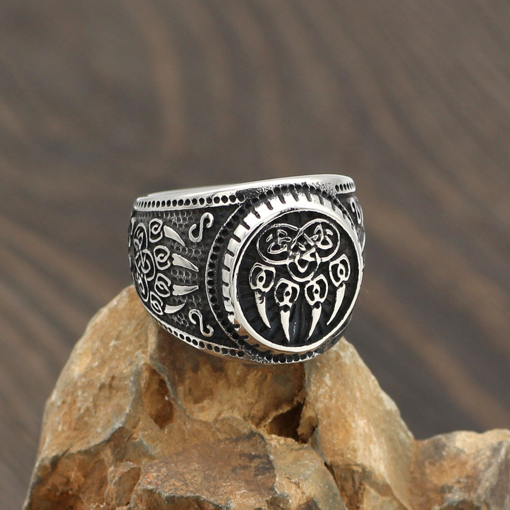 SIGN OF VELES SIGNET RING - STAINLESS STEEL - Forged in Valhalla