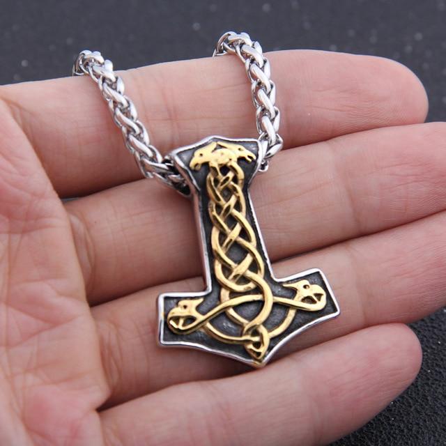 CELTIC TRISKELE THOR'S HAMMER - STAINLESS STEEL - Forged in Valhalla
