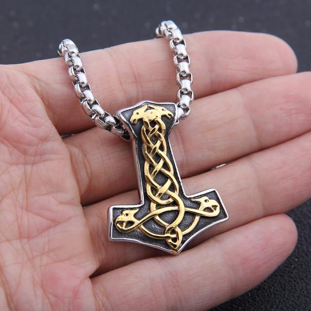 CELTIC TRISKELE THOR'S HAMMER - STAINLESS STEEL - Forged in Valhalla