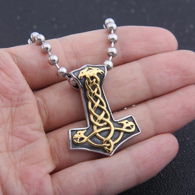 CELTIC TRISKELE THOR'S HAMMER - STAINLESS STEEL - Forged in Valhalla