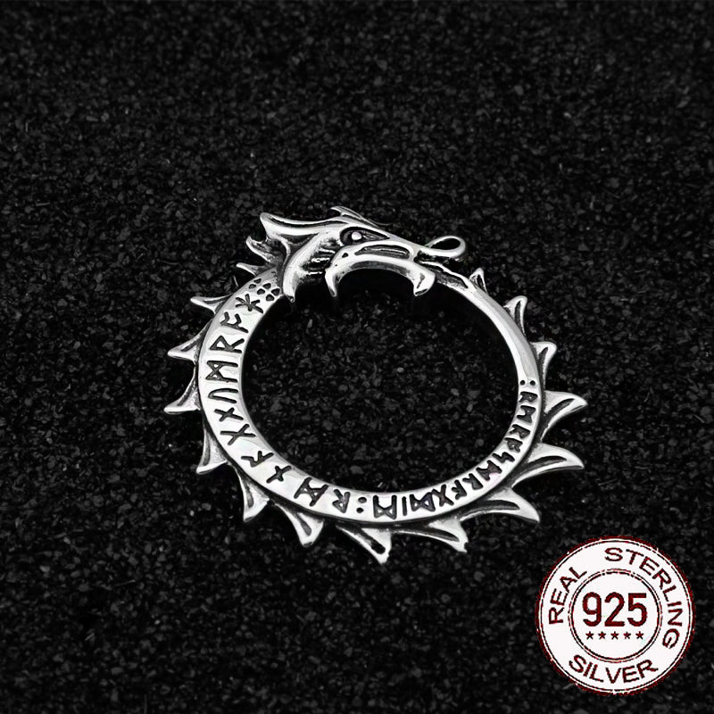 OUROBOROS RUNIC NECKLACE - STERLING SILVER