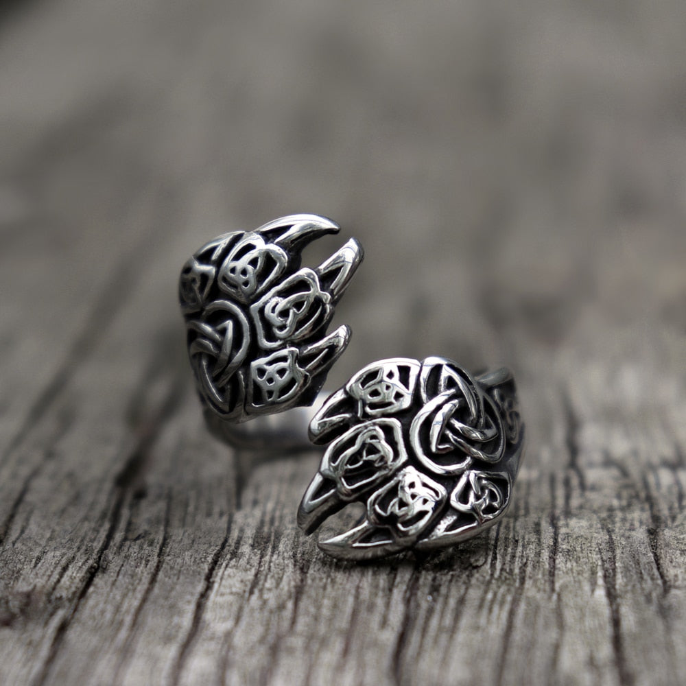 PAWS OF VELES RING - STAINLESS STEEL - Forged in Valhalla