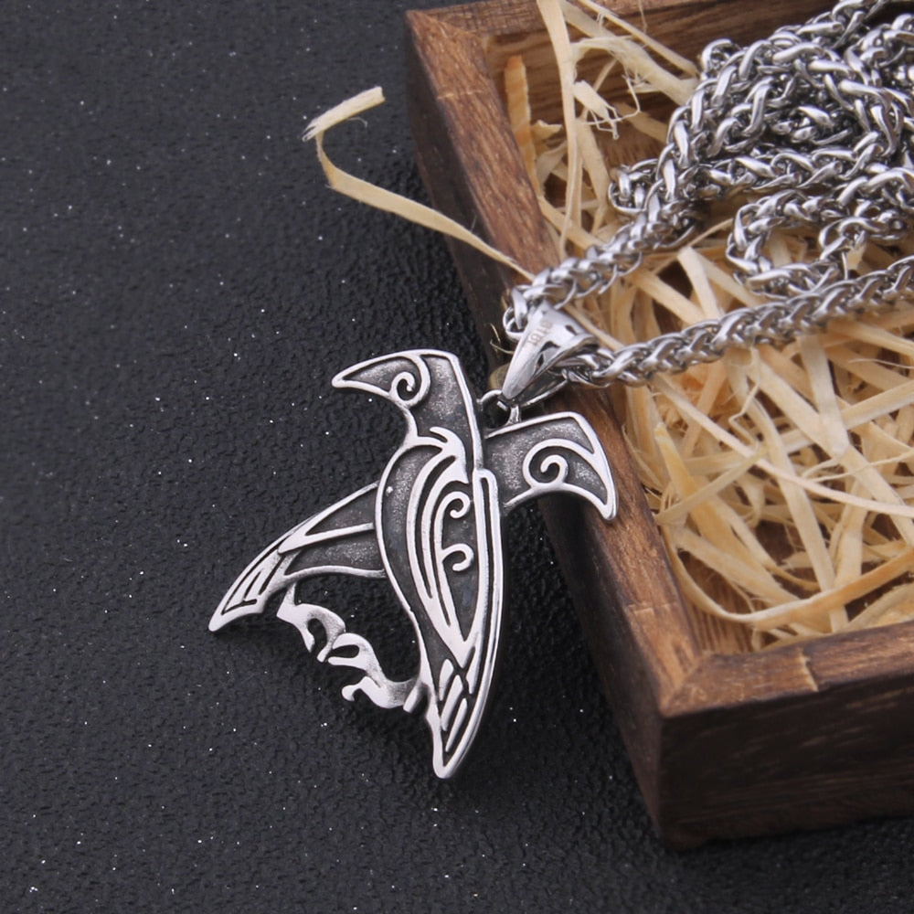 HUGINN & MUNINN COMPANIONS PENDANT- STAINLESS STEEL - Forged in Valhalla