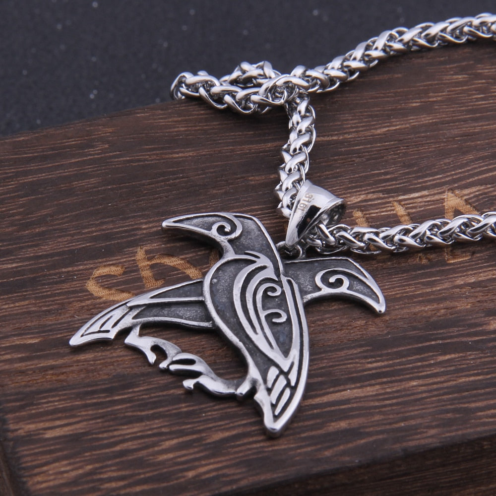 HUGINN & MUNINN COMPANIONS PENDANT- STAINLESS STEEL - Forged in Valhalla