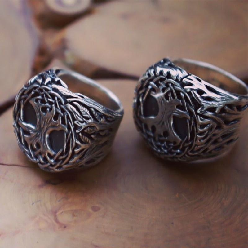 TREE OF LIFE(Yggdrasil) RING- STAINLESS STEEL - Forged in Valhalla
