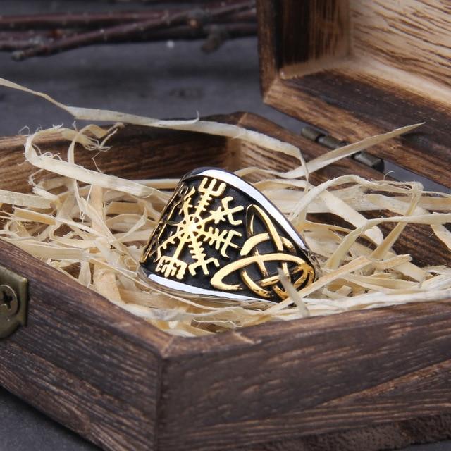 CELTIC VEGVISIR RING - STAINLESS STEEL - Forged in Valhalla