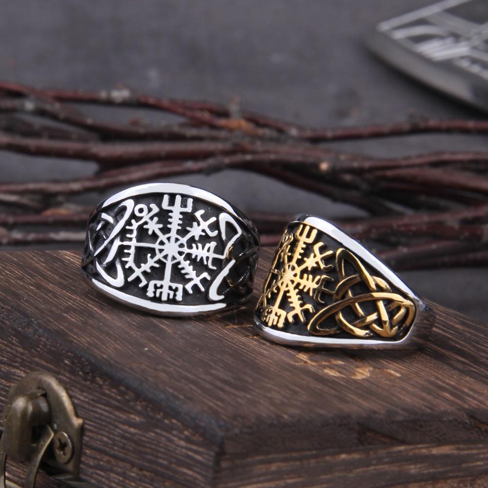 CELTIC VEGVISIR RING - STAINLESS STEEL - Forged in Valhalla